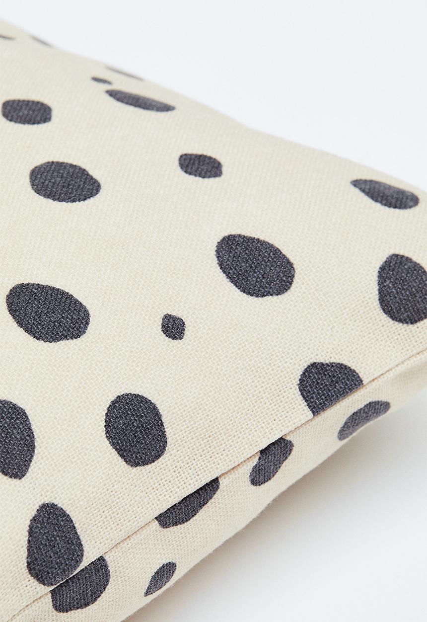 H&M - Spotted cotton cushion cover - beige