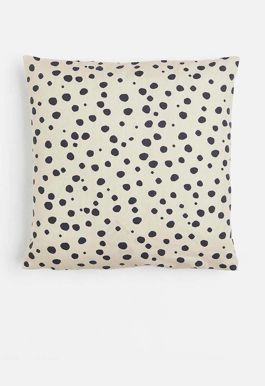 H&M - Spotted cotton cushion cover - beige