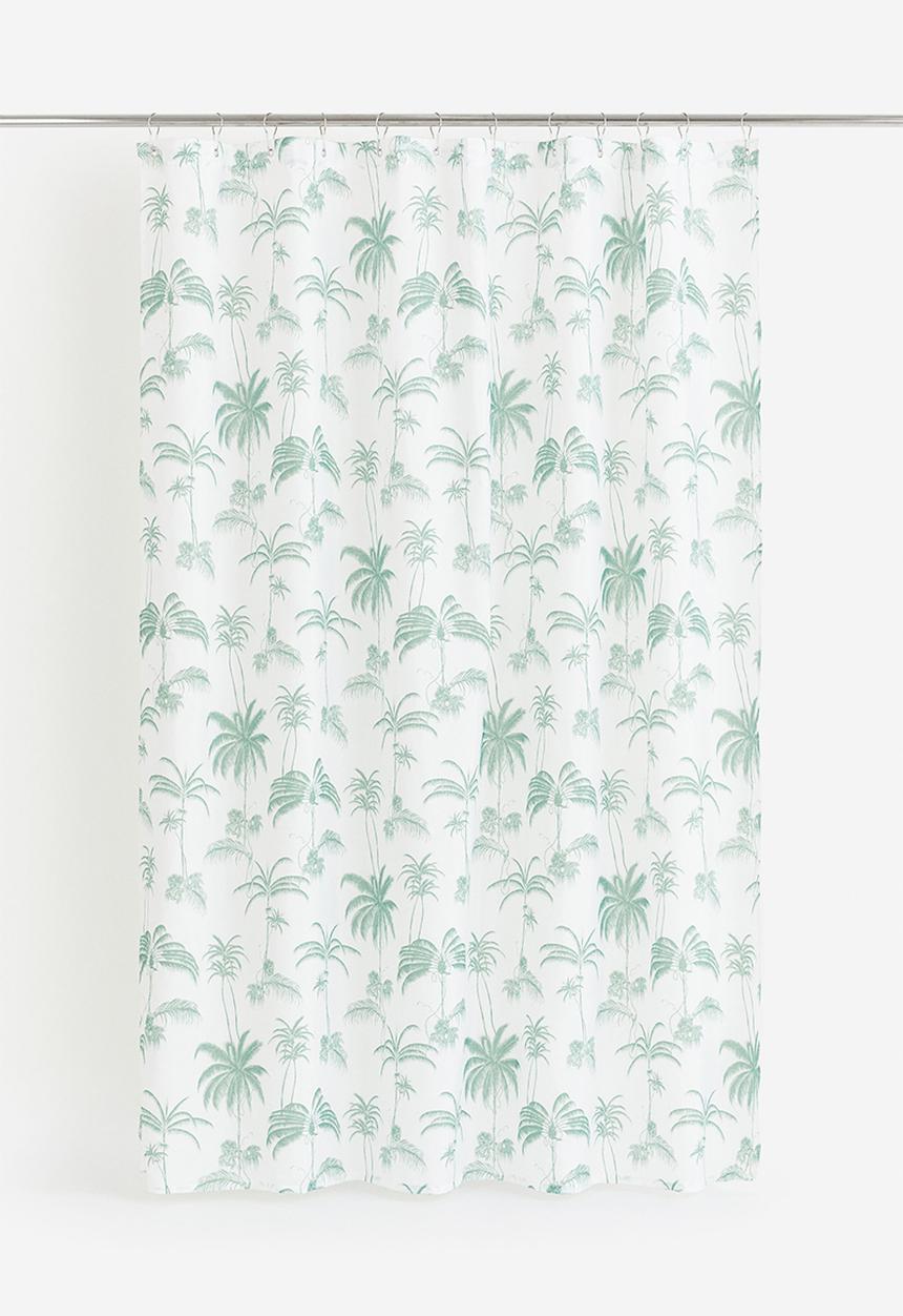 H&M - Printed shower curtain - green