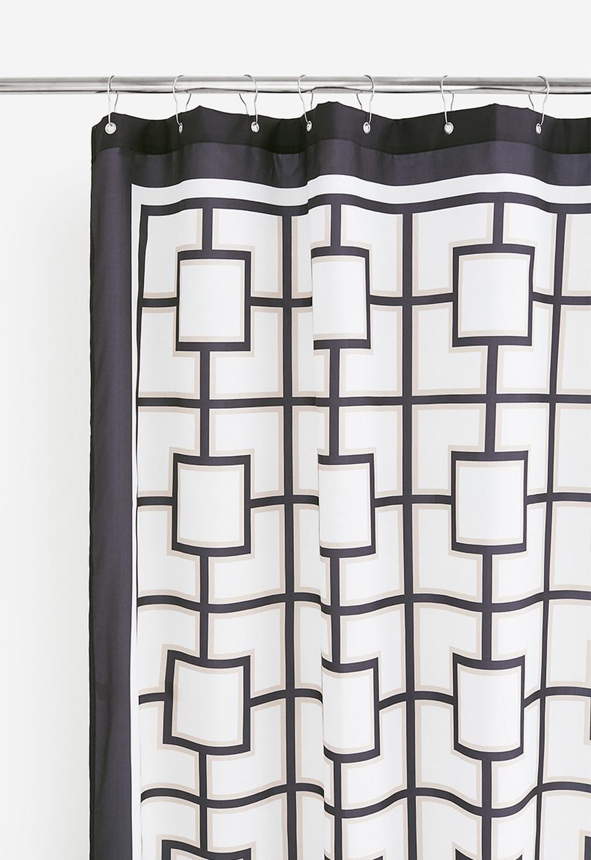 H&M - Patterned shower curtain - white