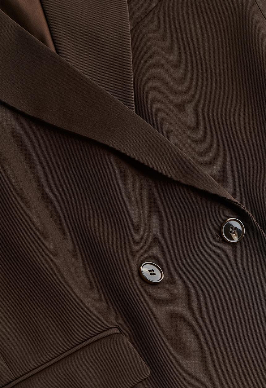H&M - Double-breasted blazer - brown