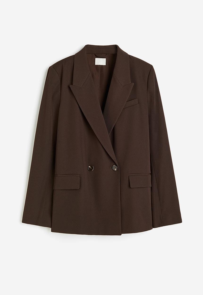 H&M - Double-breasted blazer - brown
