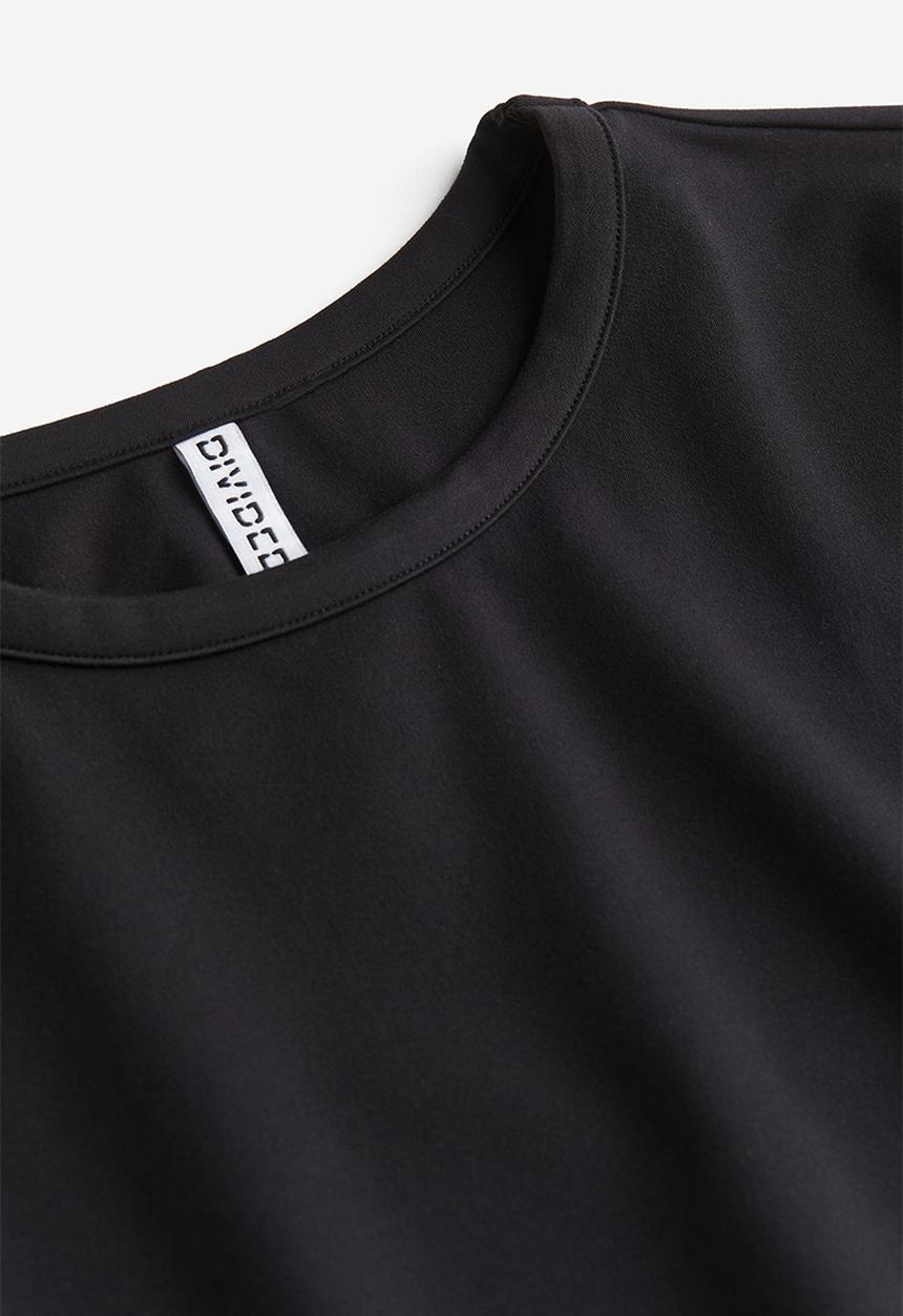 H&M - Cropped jersey top - black