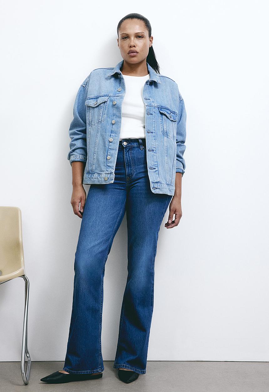 H&M - Bootcut high jeans - denim blue 