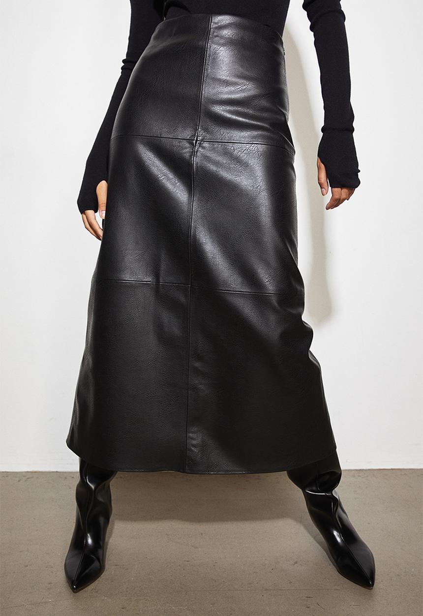 H&M - Coated skirt - black
