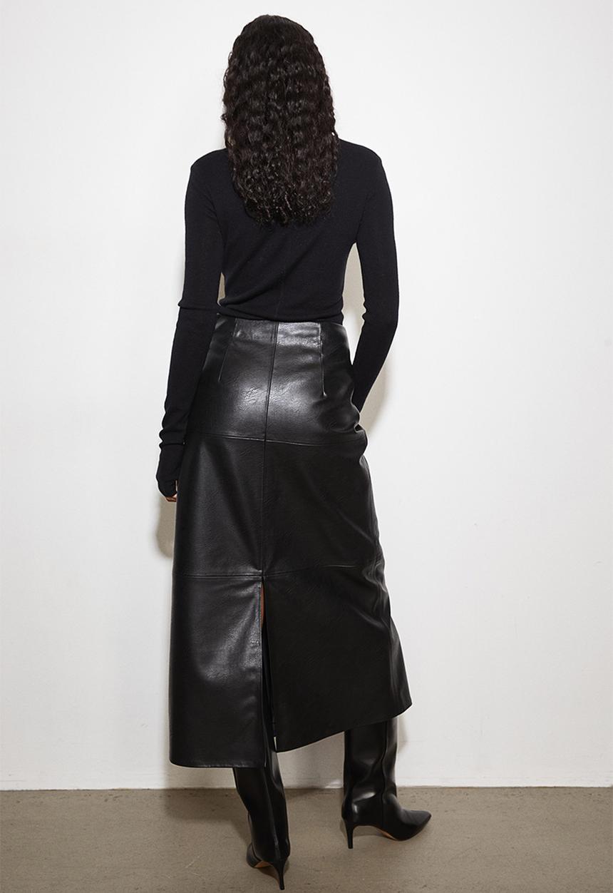 H&M - Coated skirt - black