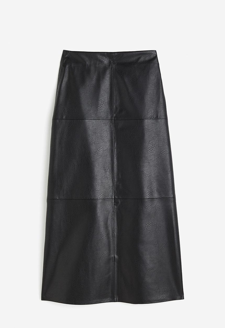 H&M - Coated skirt - black