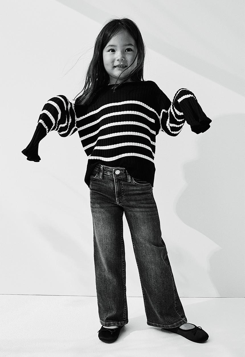 H&M - Rib-knit jumper - black multi