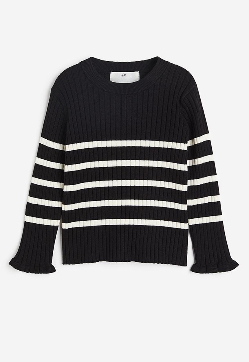 H&M - Rib-knit jumper - black multi