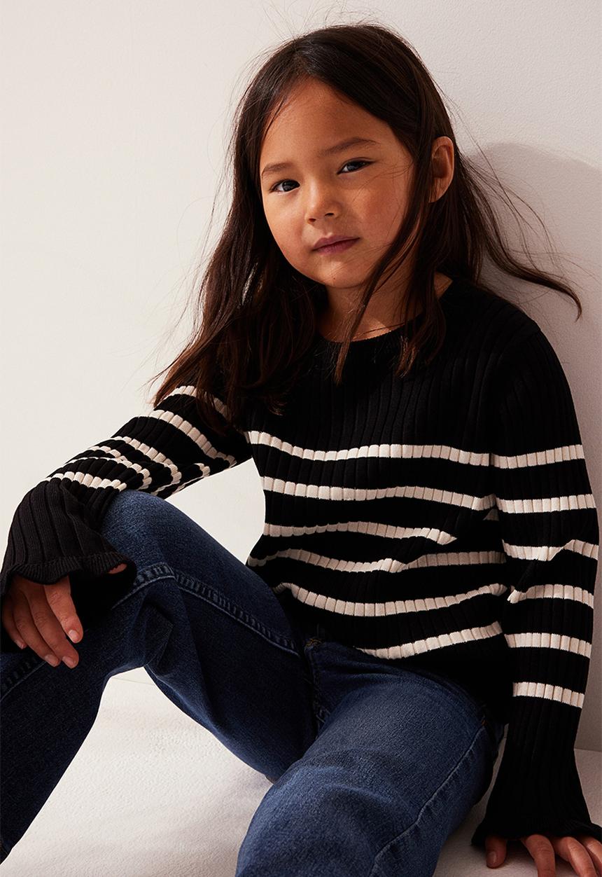 H&M - Rib-knit jumper - black multi