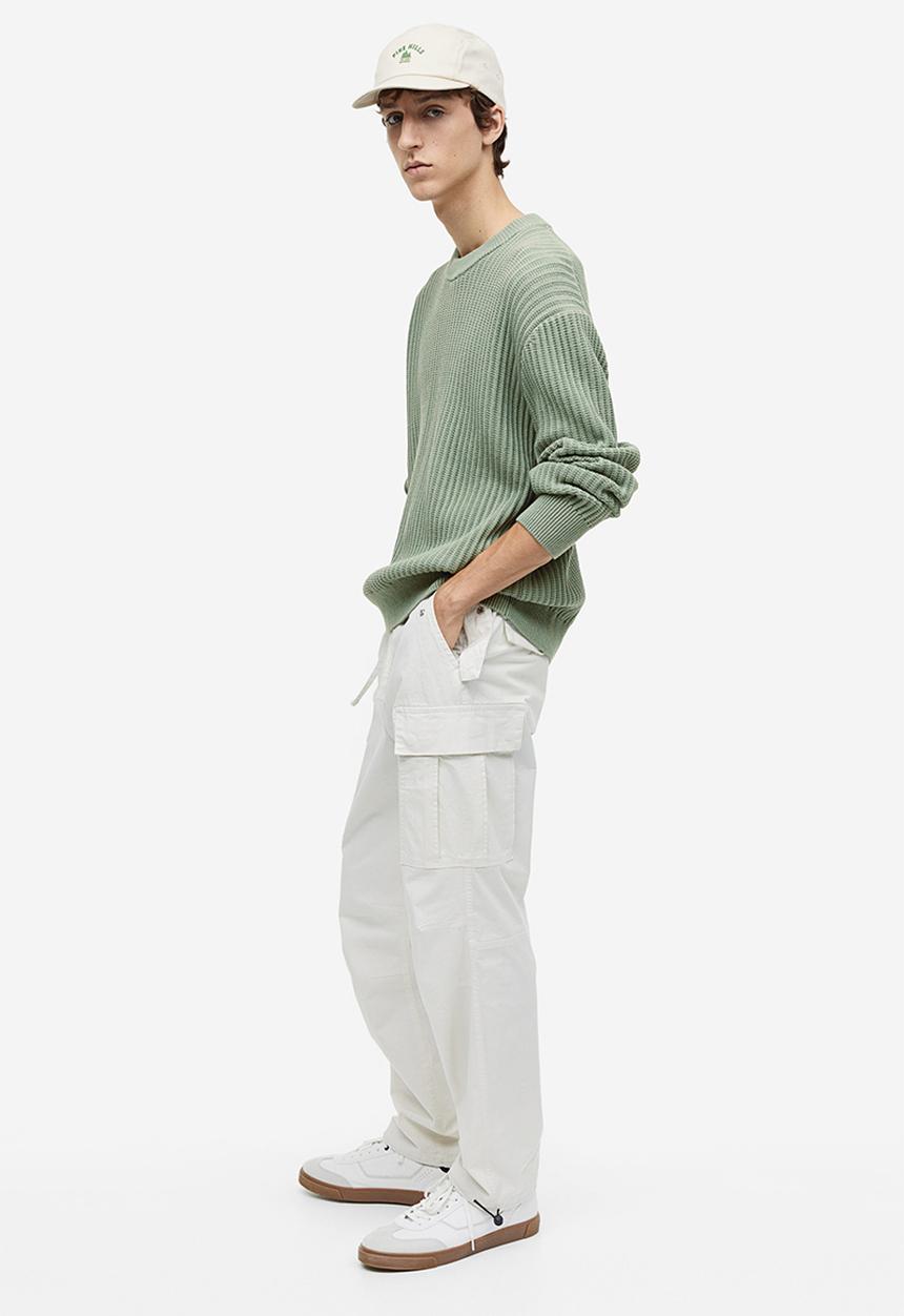 H&M - Loose fit rib-knit jumper - green