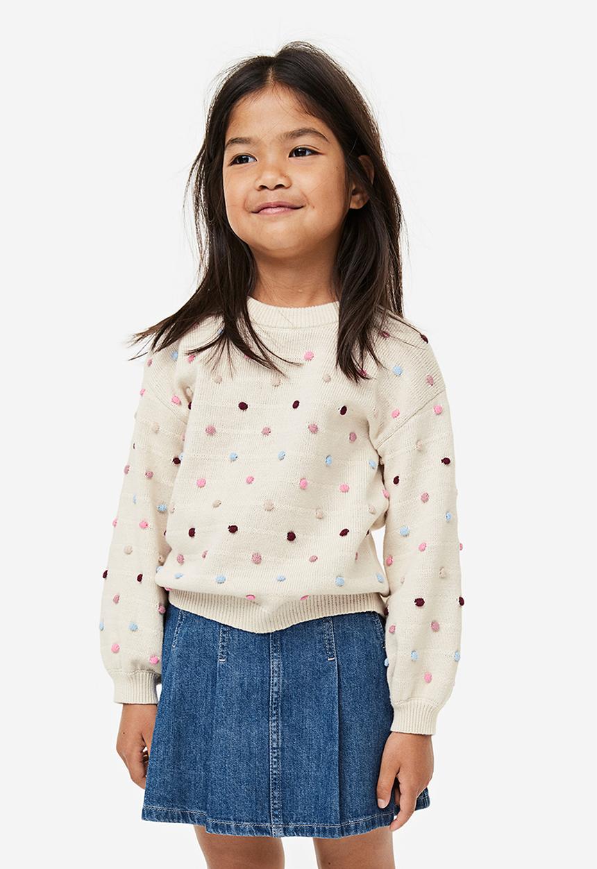 H&M - Textured-knit jumper - multi white