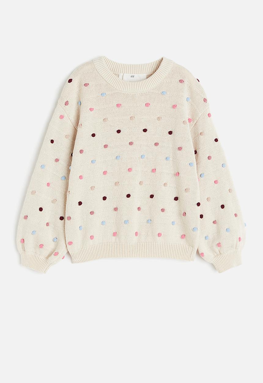 H&M - Textured-knit jumper - multi white
