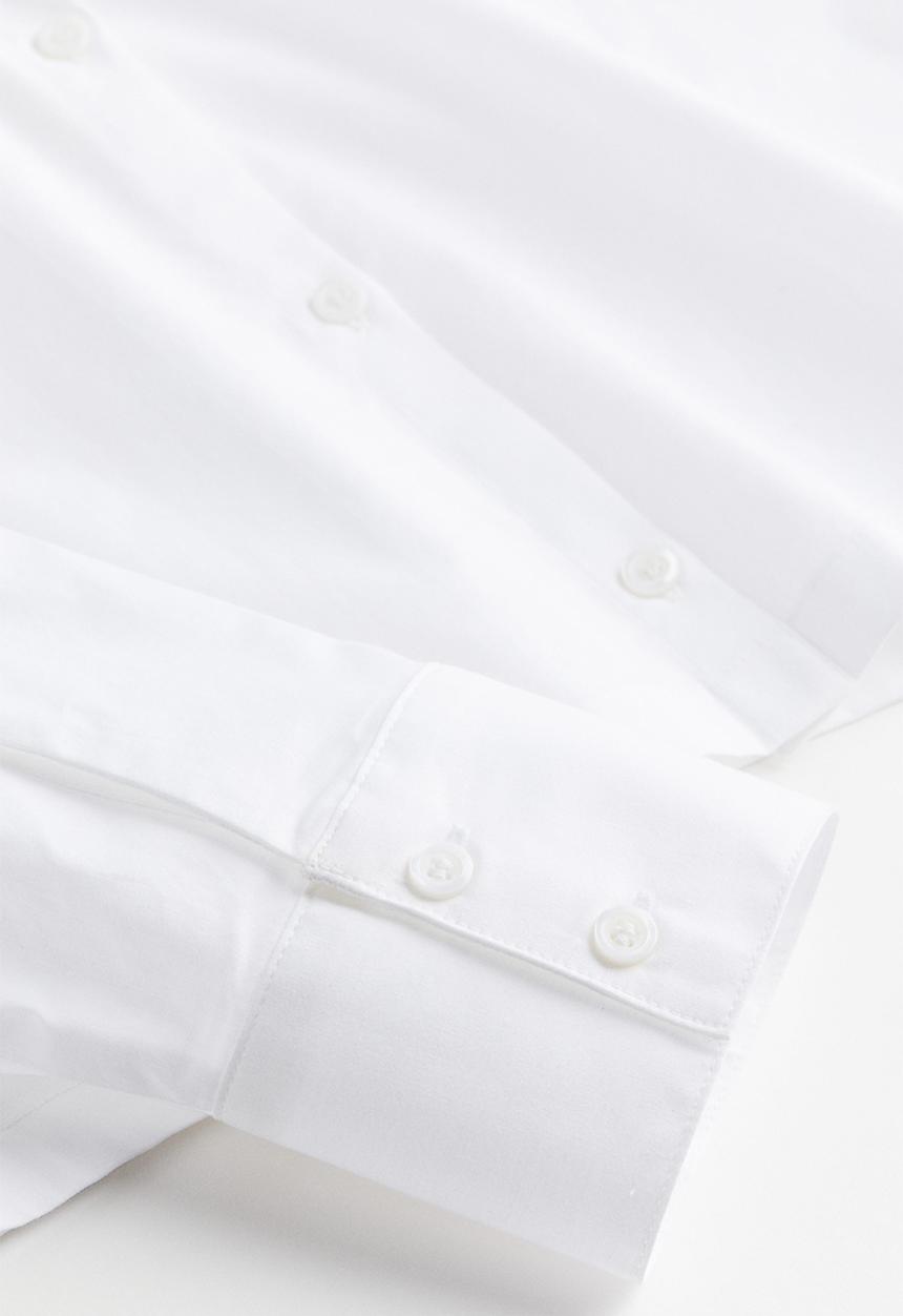 H&M - Cropped cotton shirt - white