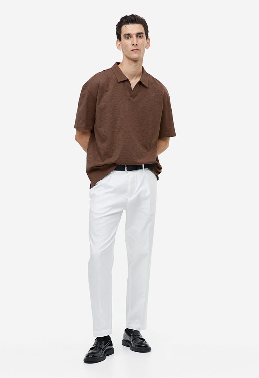 H&M - Relaxed fit polo shirt - brown