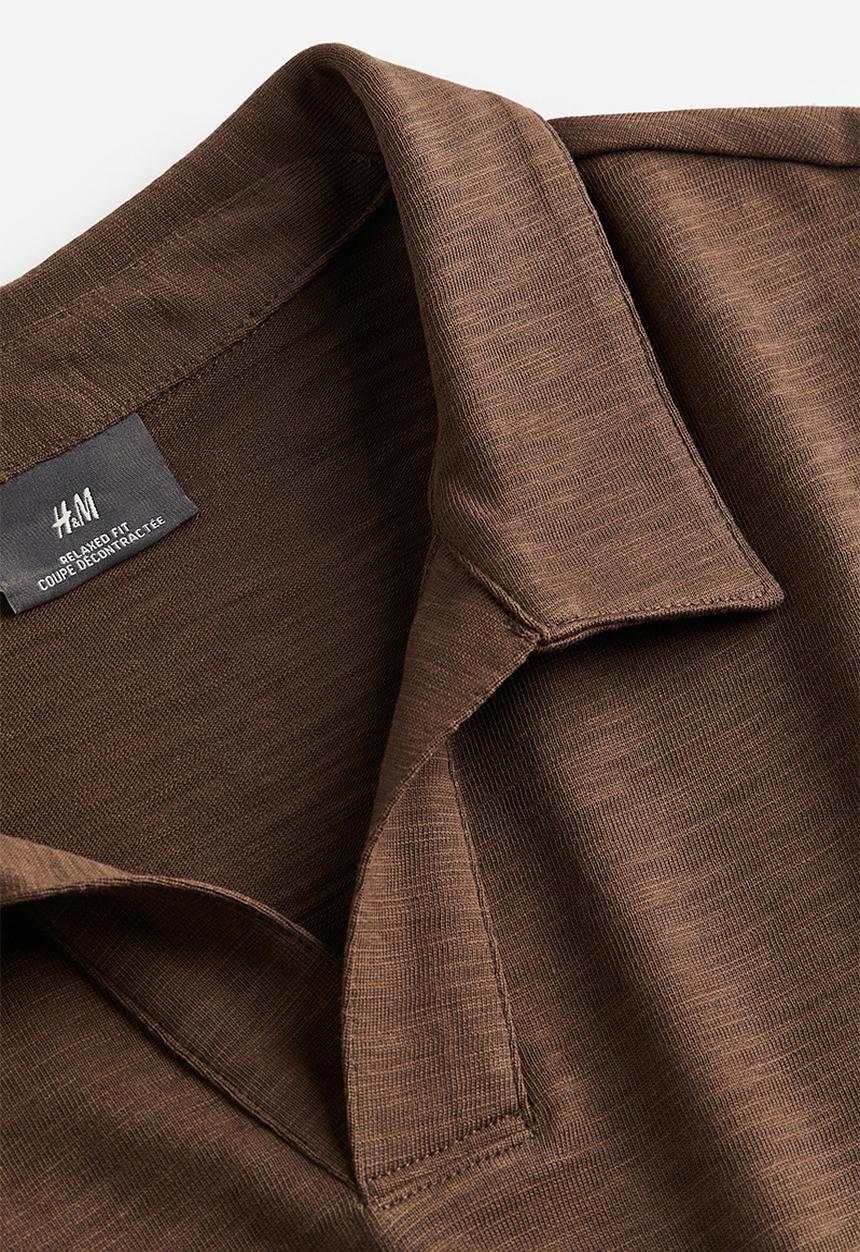 H&M - Relaxed fit polo shirt - brown