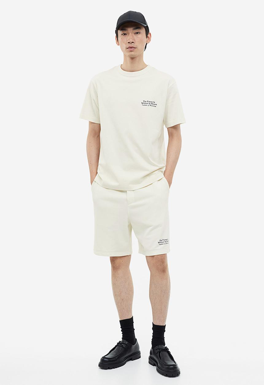 H&M - Coolmax® loose fit T-shirt - Cream Stones