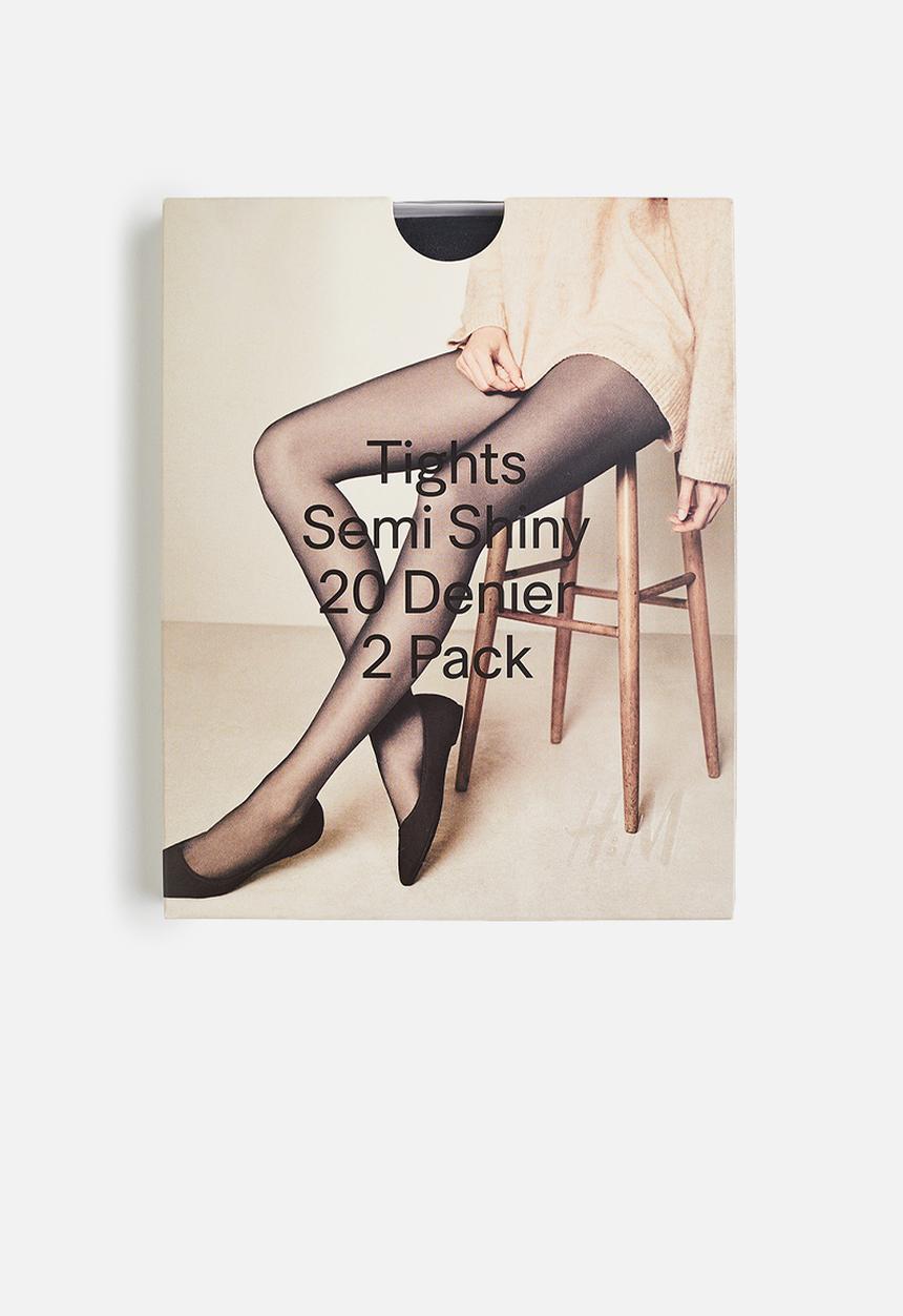 H&M - 2 Pack 20 denier tights - black