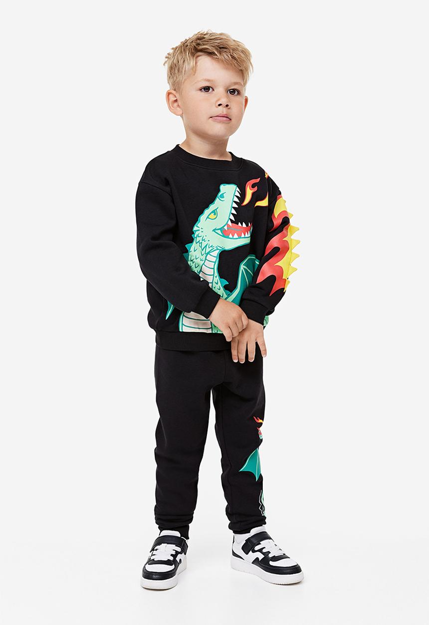 H&M - 2-piece printed set - black 
