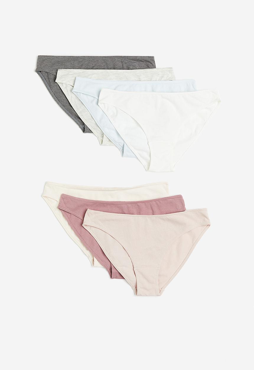 H&M - 7-pack cotton bikini briefs - pink