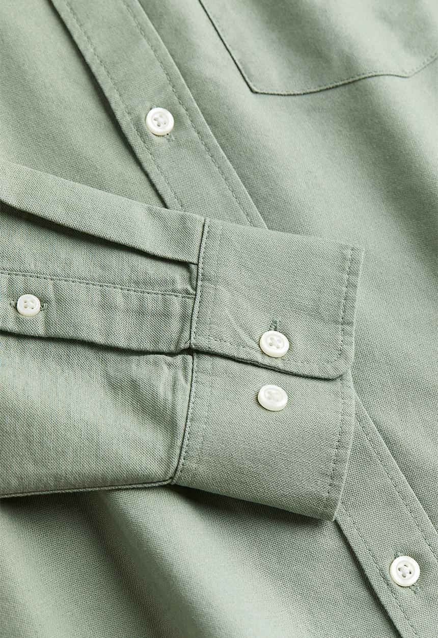 H&M - Regular fit oxford shirt - sage green