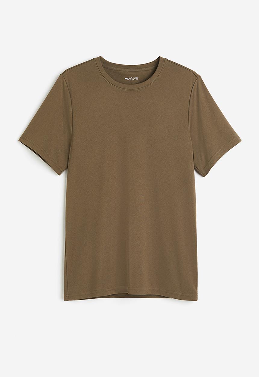 H&M - Drymove™ sports top - Dark khaki green