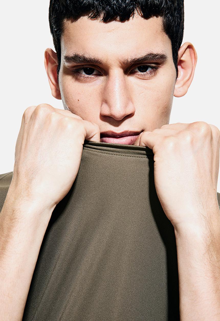 H&M - Drymove™ sports top - Dark khaki green