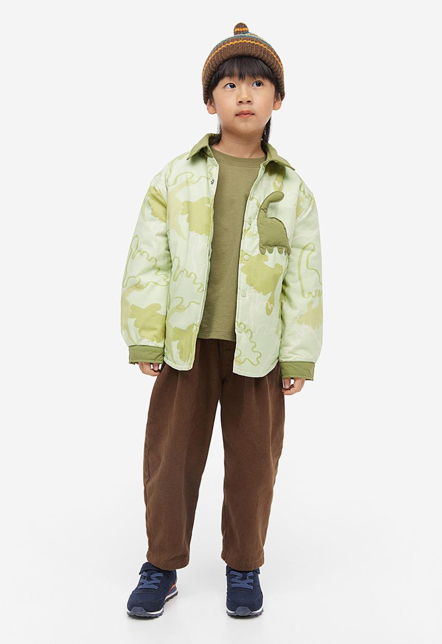 H&M - Padded shacket - green