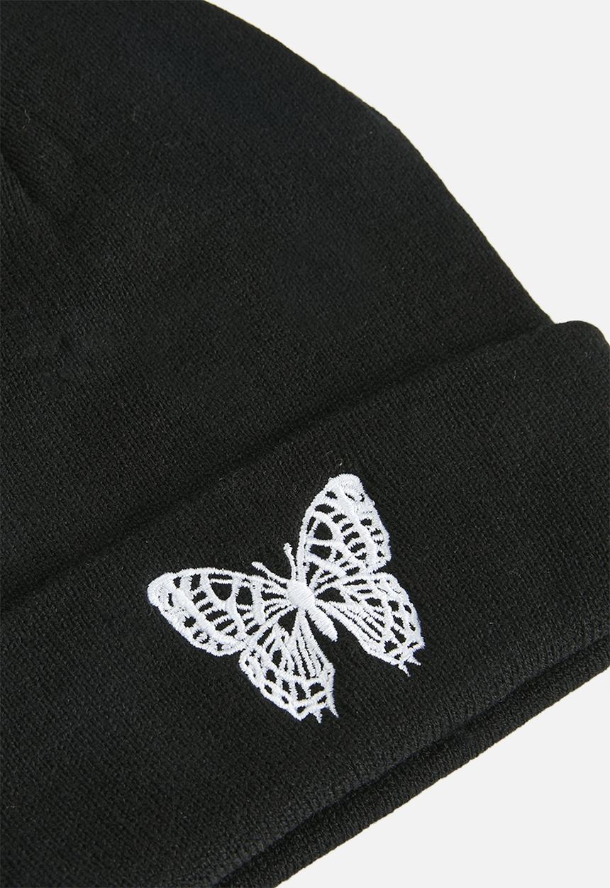 Pop Candy - Butterfly print beanie - black
