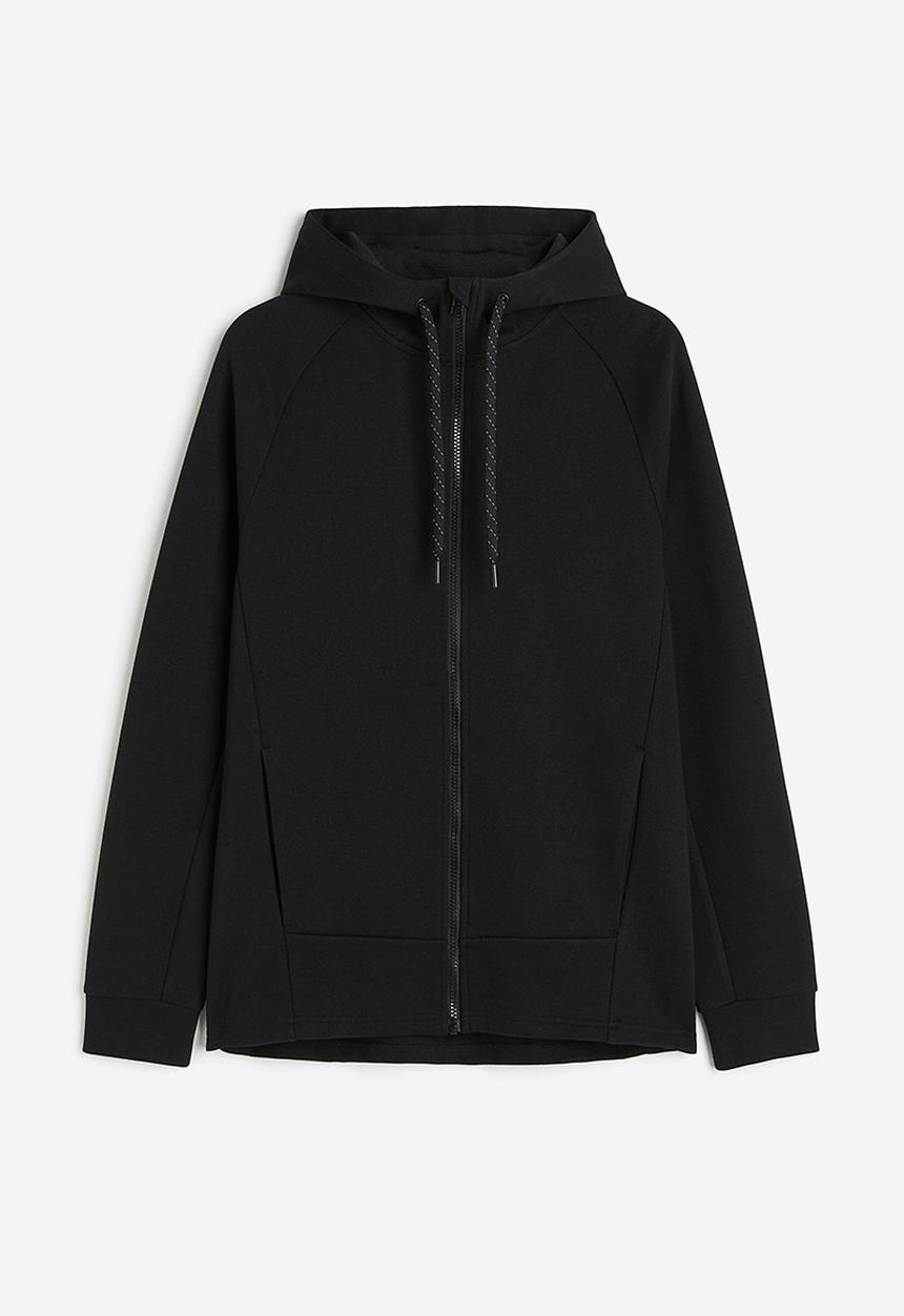H&M - Drymove™ zip-through training tech hoodie - black