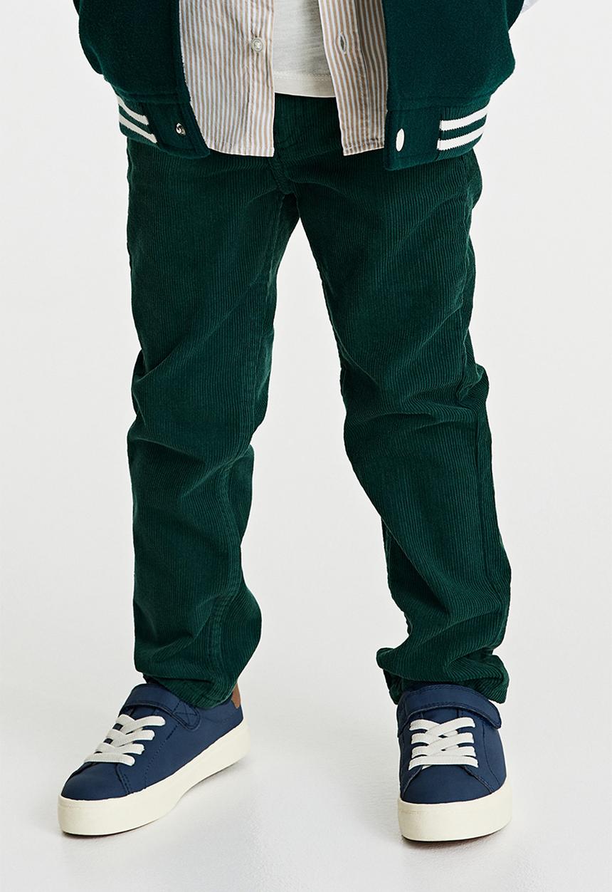 H&M - Slim fit corduroy trousers - dark green