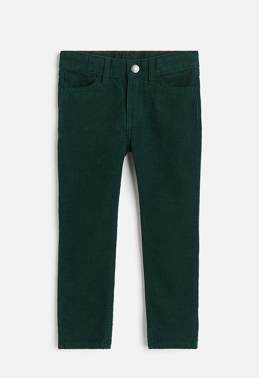 H&M - Slim fit corduroy trousers - dark green