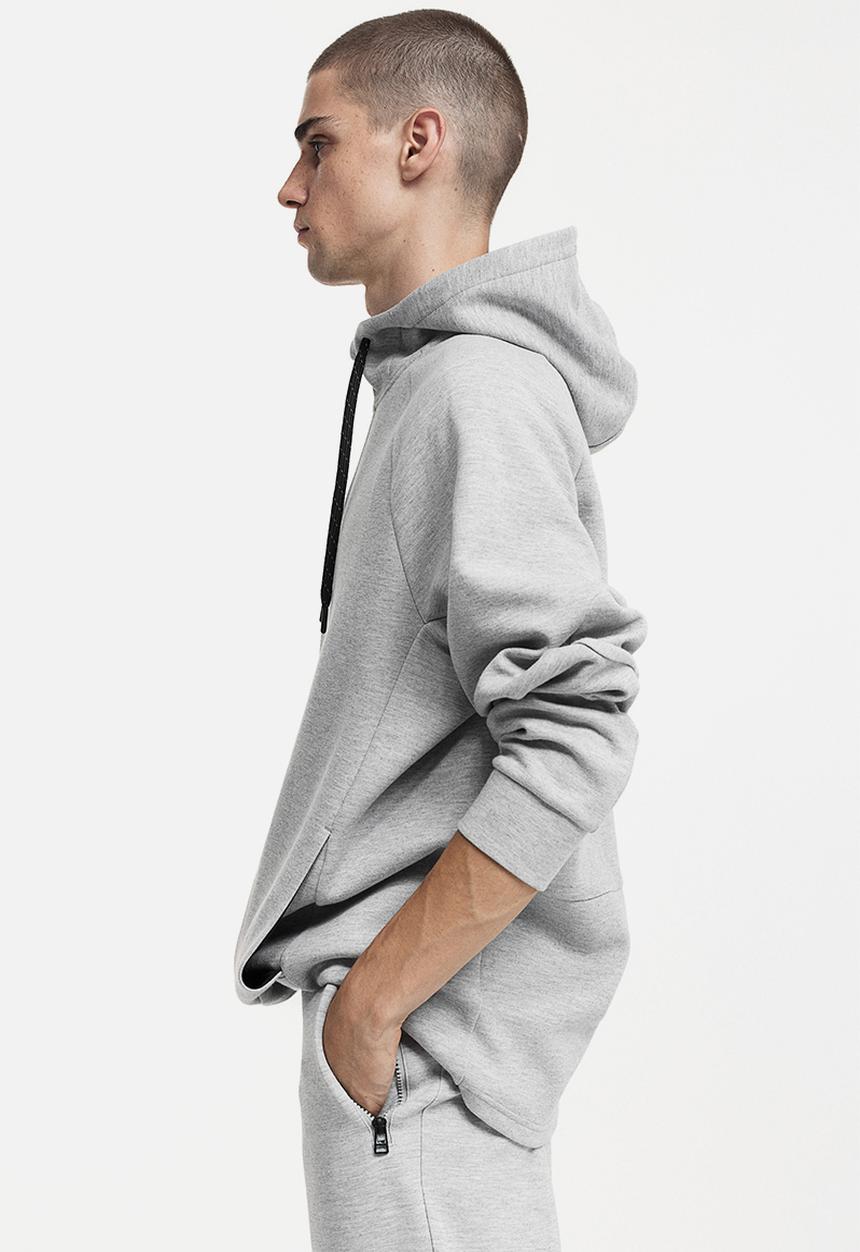 H&M - Drymove™ zip-through training tech hoodie - light grey marl