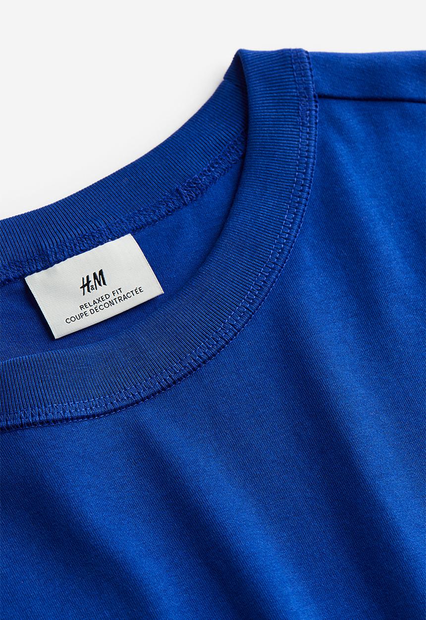 H&M - Coolmax® loose fit T-shirt - Blue Peace symbol