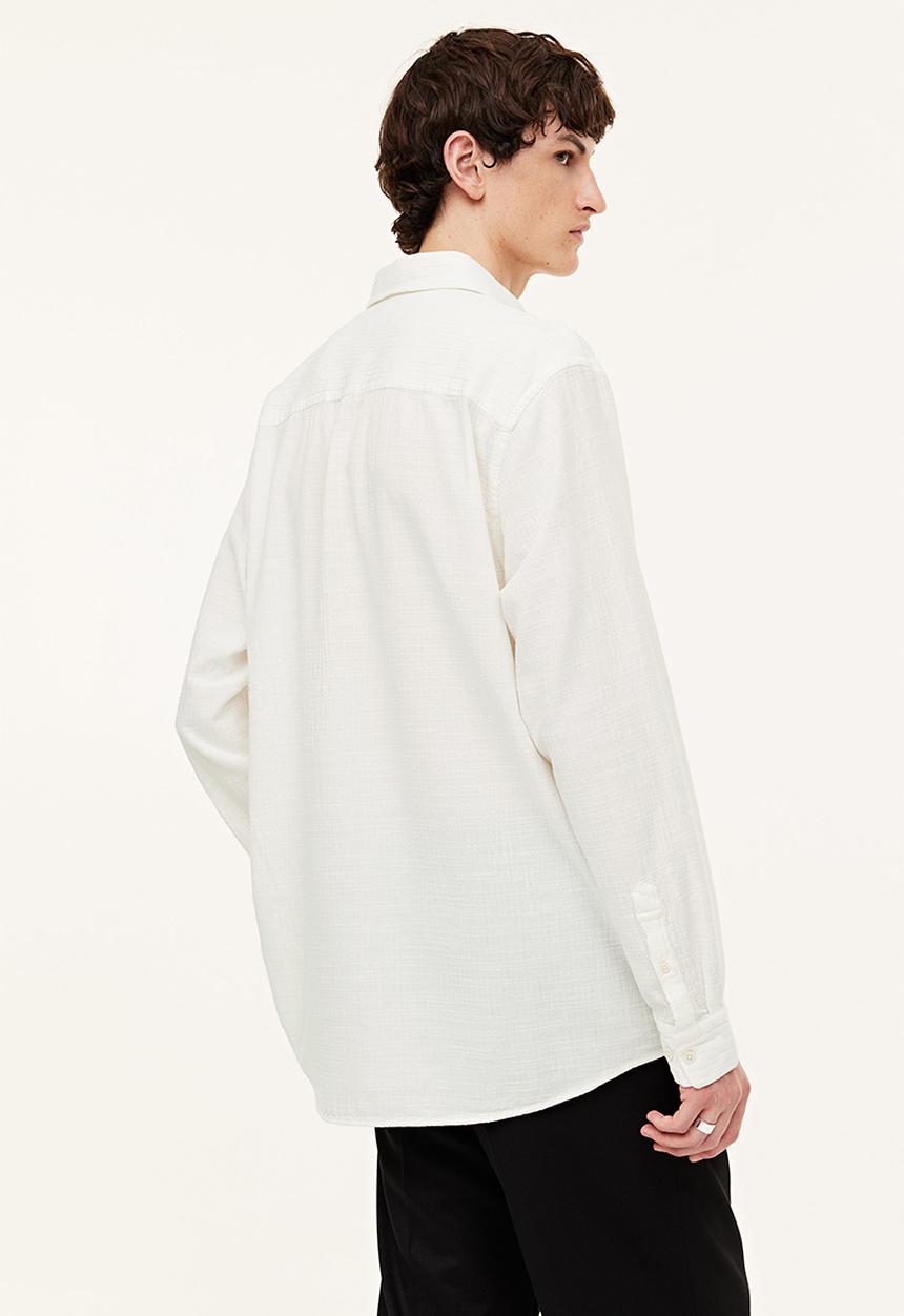 H&M - Regular fit crinkled shirt - cream