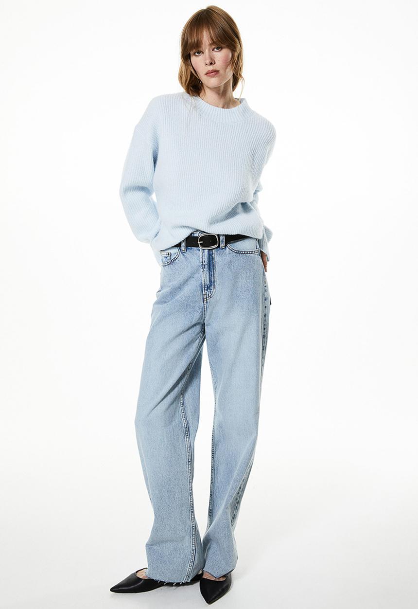 H&M - Rib-knit jumper - light blue
