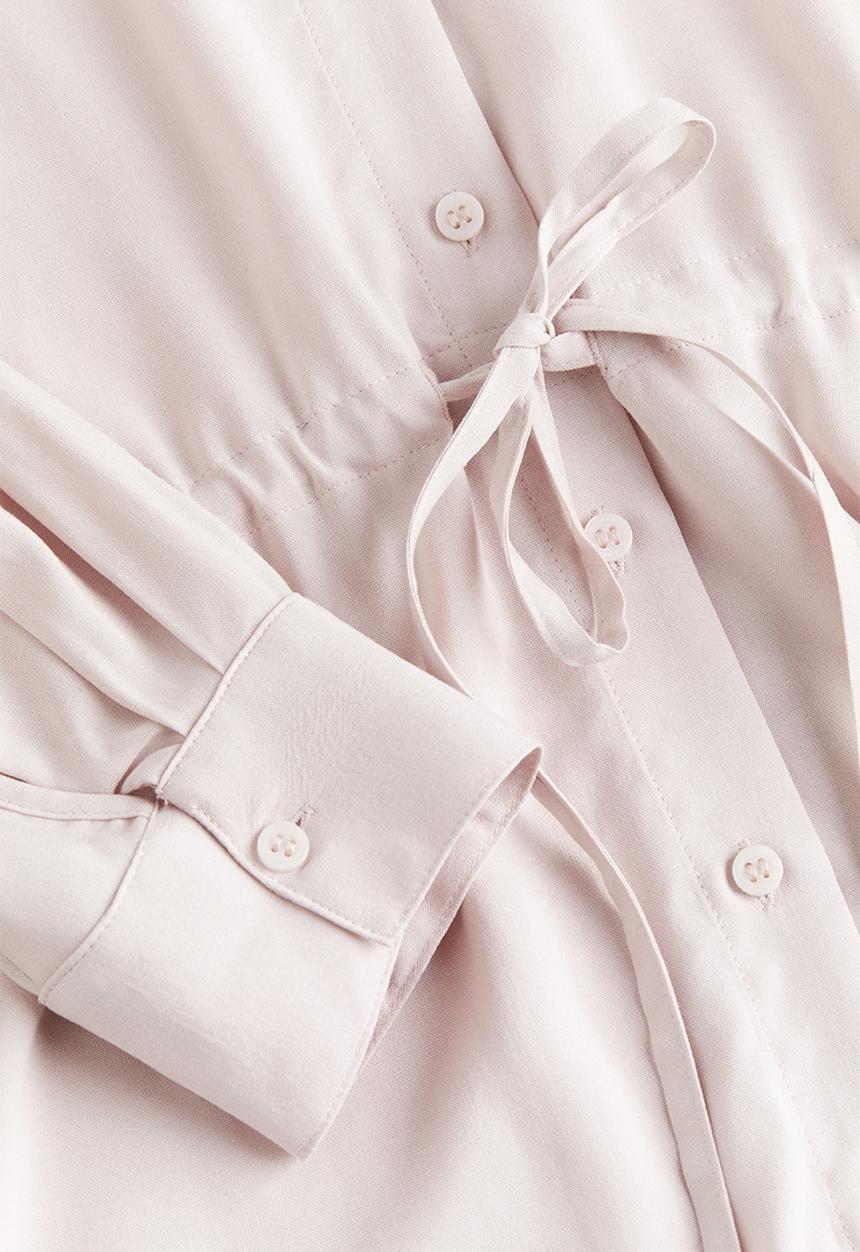 H&M - Mama tie-belt blouse - light pink