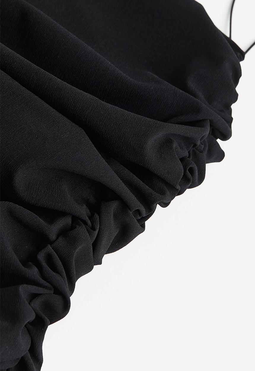 H&M - Draped bodycon dress - black