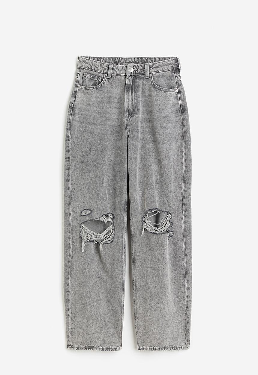 H&M - 90s baggy high jeans - grey