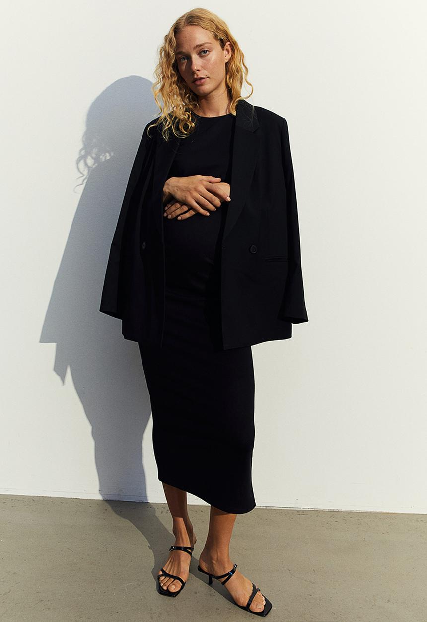 H&M - Mama jersey dress - black