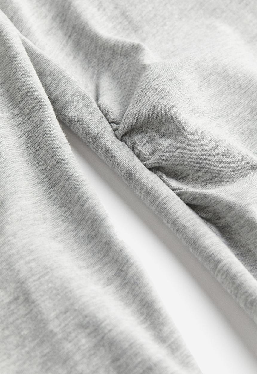 H&M - Mama cotton jersey top - light grey marl 