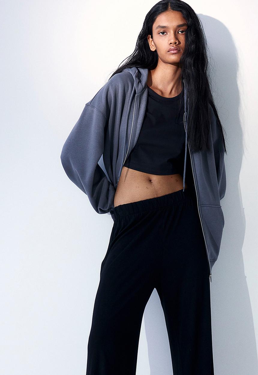 H&M - Loose fit trousers - black