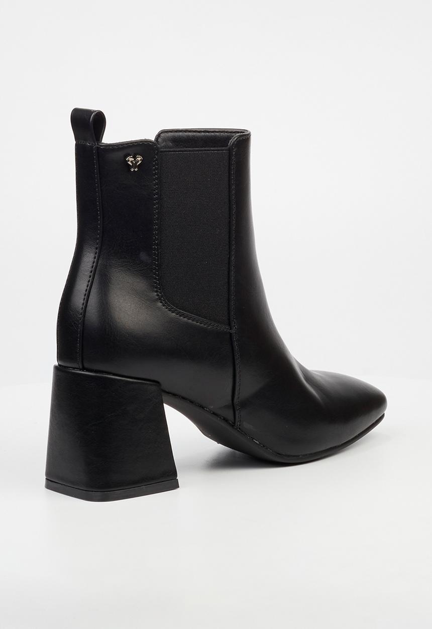 Butterfly Feet - Shardae 1 block heel boot - black