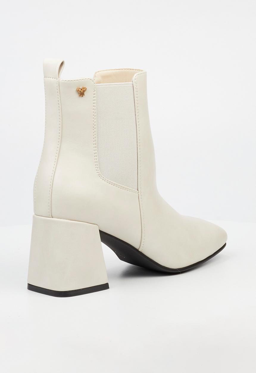 Butterfly Feet - Shardae 1 block heel boot - ivory
