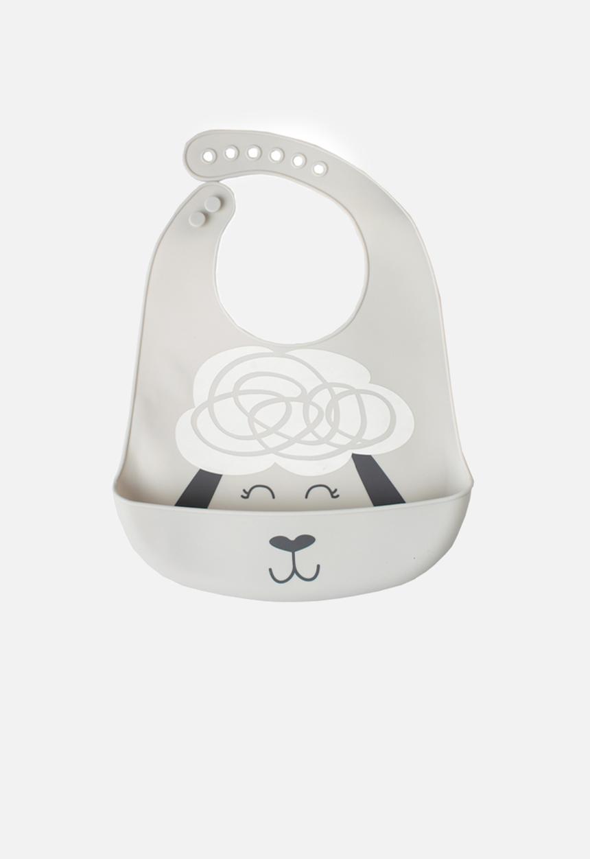Character Group - Lamb silicone bib - grey