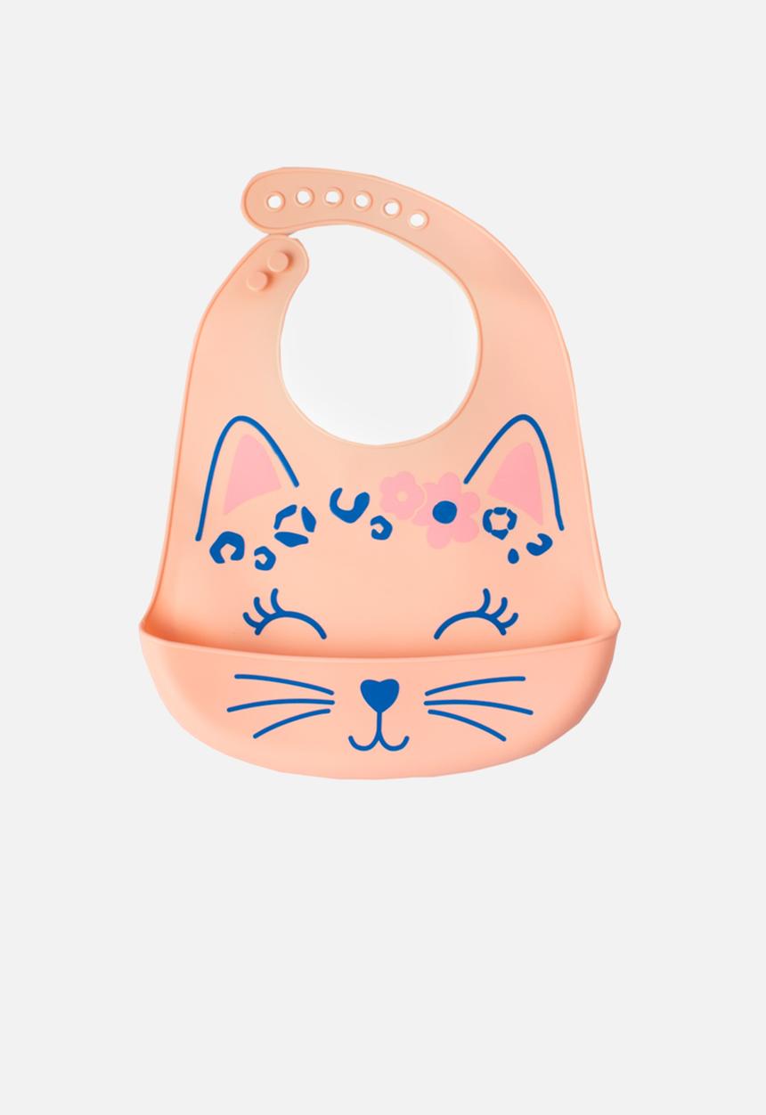 Character Group - Rainbow silicone bib - pink
