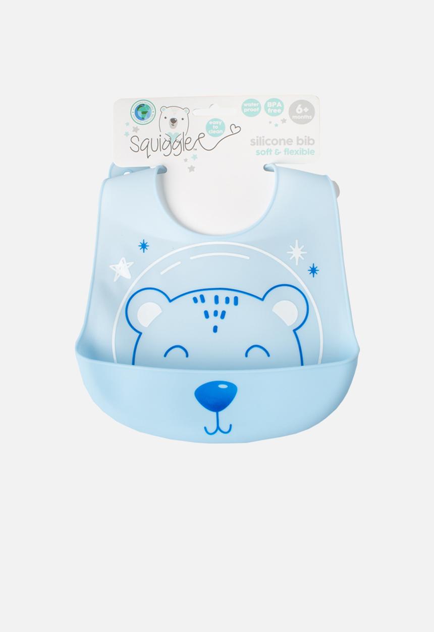 Character Group - Space bear silicone bib - blue