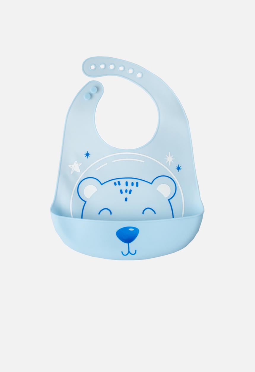 Character Group - Space bear silicone bib - blue