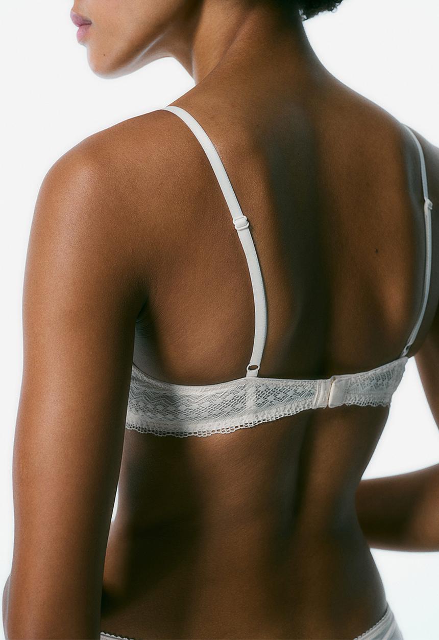 H&M - Lace push-up bra - light beige
