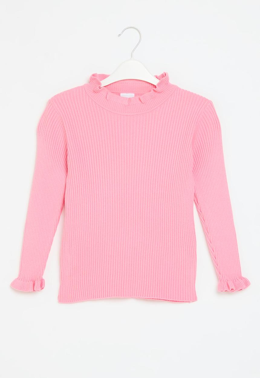 Pop Candy - Frilled poloneck - pink